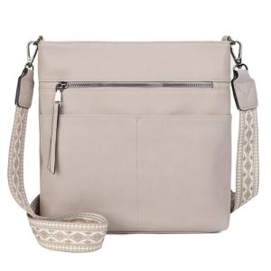 Gladdon bolso bandolera de mujer, bolso de mano, casual bolso multi-compartimentos con bandolera ancha de jacquard