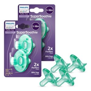 Philips Avent Soothie SCF192/45 – Paquete de 4 unidades, 3-18 meses, verde/verde
