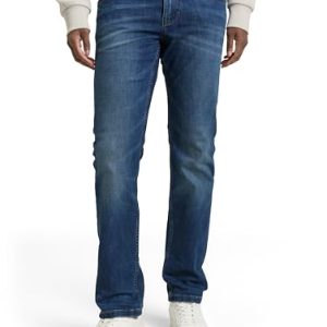 TOM TAILOR Denim 202212 Aedan Straight Vaqueros para Hombre, Azul (10281 – Mid Stone Wash Denim), 33W / 32L