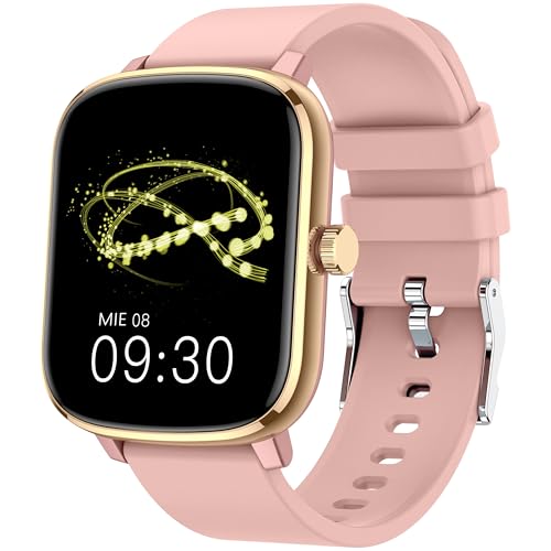 KALINCO Reloj Inteligente Mujer Hombre, 1,69” Smartwatch con Presión Arterial Whatsapp Notificación Frecuencia Cardíaca SpO2 Sueño Podómetro Pantalla Dividida Reloj Deportivo para Android iOS