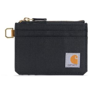 Carhartt Monedero de Piel Resistente y Lona para Mujer, Disponible en Varios Estilos y Colores, Monedero de Nailon, Cremallera de Pato, Talla única