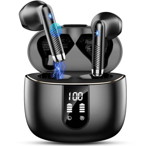 Auriculares Inalámbricos Bluetooth 5.4, 2026 Auriculares Bluetooth con HiFi Estéreo, HD Mic Cascos Inalambricos Bluetooth con Reducción de Ruido, 56H, USB-C, Control Táctil, IP7 Impermeable Audifonos