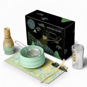 Matcha Kit Completo De 7 Piezas, Kit Matcha Japonés Con Chasen De Bambú Cuenco Y Accesorios, Kit Té Matcha Premium, Regalo Ideal Para Ceremonias Y Amantes Del Té Matcha Y De La Vida Sana