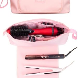 ANGENIL 2 en 1 Herramientas para el Cabello Bolsa de Viaje Tapete a Prueba de Calor para Alisadores de Cabello, Rizadores, Electrodomésticos Tapete Resistente al Calor Bolsa Grande
