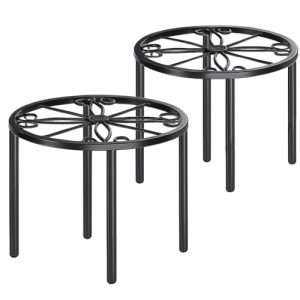 Josmimic Soporte para plantas juego de 2, 20cm/7.8» Soporte para flores de metal Estante para plantas Soporte para flores Soporte para macetas para salón, dormitorio, balcón y jardín