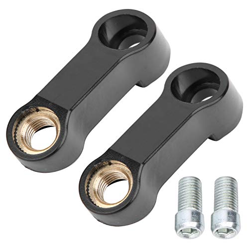 Extensores de espejo de motocicleta-2pcs 0.4in M10 Motocicleta Espejo elevador espaciadores Adaptador de extensión Espejos Adaptador de montaje Accesorio universal