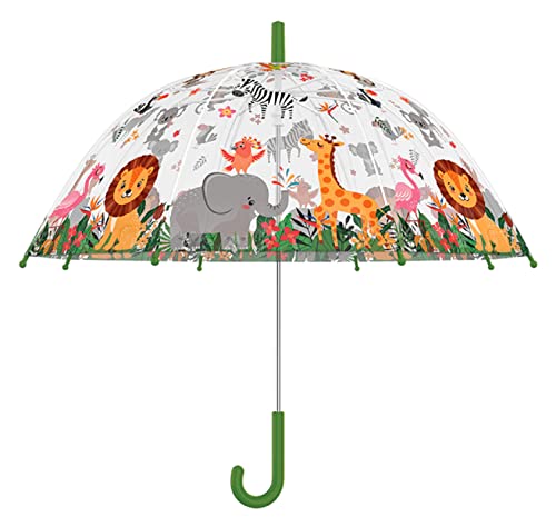 Esschert Design - Paraguas para niños, transparente, multicolor, Multicolor, Medium