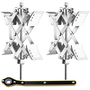 VEVOR Estabilizador de Ruedas para Vehículos Recreativos en Forma de X Calzo para Ruedas 2 Piezas Apto para Neumáticos de 3,8-25,4 cm con Llave de Trinquete y Bolsa de Almacenamiento para Caravanas