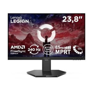 Lenovo Legion 24-10- Monitor Gaming FHD 23.8″ (IPS, 240 Hz, 0.5 ms, 16:9, HDMI 2.1 – DP 1.4, AMD FreeSync Premium, VESA Adaptive Sync, Montaje VESA 100 mm, Ajuste Inclinación/Altura/Pivote/Giro) Negro