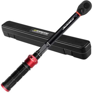 ATsafepro Llave dinamométrica de 1/2 pulgada, llave dinamométrica de coche de 20-230 Nm, llave de rueda de automóvil ajustable de doble dirección de 72 dientes para mantenimiento de automóviles, ± 3%