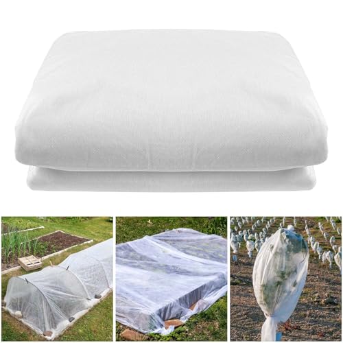 Ovtai 1.5m x 10m Manta Termica Plantas, 40 g/m² Malla Antiheladas, Forro Polar Suave y Duradero, Tejido de Protección Térmica Antiheladas para Todo Tipo de Plantas y Arbustos