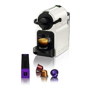 Krups Nespresso Inissia XN1001 – Cafetera monodosis cápsulas Nespresso, 19 bares, apagado automático, capacidad de 0,7L, diseño compacto, modo eco, color blanco, incluye kit de bienvenida