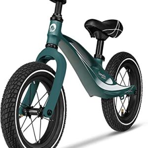 lionelo Bart Bicicleta sin Pedales de 2 años hasta 30kg, Cuadro de magnesio, al Estilo Deportivo, Ruedas 12″, Altura de Manillar y sillín Regulable, Muy Robusta y Ligera (Verde, Bart Air)