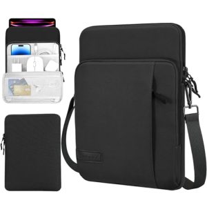 TiMOVO Funda para Tablet de 13″ con Correa de Hombro para iPad Air 13″, iPad Pro 13″/12.9″, Galaxy Tab S9+/S9 Plus/S10+/S10 Plus/S9 FE+/S9 FE Plus 12.4″, Remarkable Paper Pro 11.8″,Negro