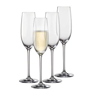 SCHOTT ZWIESEL copas de champán Vinos (juego de 4), elegantes copas de champán con punta de espuma, copas de cristal Tritan aptas para lavavajillas, fabricadas en Alemania (art. nº. 130010)