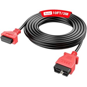 Autel Cable Extensión OBD2 9.8 Pies/ 3M, Cable Extensión Diagnóstico OBDII Macho a Hembra 16 Pines, Adaptador Cable OBD2 para Herramienta Escaneo OBD2 Compatible con Todos Vehículos OBD2