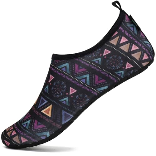 SAGUARO Hombre Mujer Zapatos de Agua Playa Escarpines Zapatillas de Deportes Acuáticos Buceo Surf Snorkel Yoga Piscina, Morado 38/39