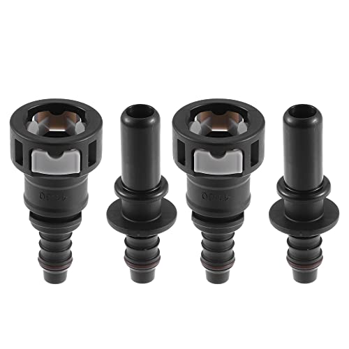 A ABSOPRO 11.8mm a 10mm Recto Coche Combustible Manguera Rápida Liberación Conector 2 Juegos