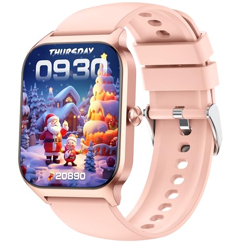 Reloj Inteligente Niño Mujer Hombre, 100+ Deportes & 24/7 Salud Smartwatch, Llamadas Bluetooth, Presión Arterial, Ritmo Cardíaco, Sueño, Estrés, con/sin aplicación, Alarma, Calculadora, Android iOS