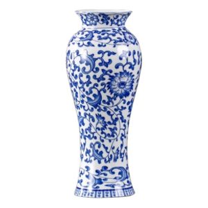 STOBAZA Florero De Cerámica Estilo Chino Azul Y Blanco Jarrón Decorativo Vintage para Hogar Oficina Y Centro De Mesa 6.7 Pulgadas