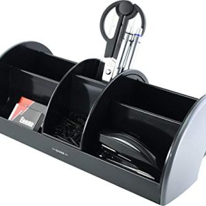 Exerz Organizador de Escritorio con Accesorios de Oficina (30x16x9 cm) – Organizador Multifuncional para Oficina y Hogar (Color Gris)