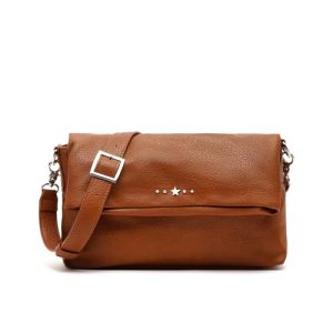 MISAKO Nesquito bolso bandolera pequeño con solapa ED. Mujer – Nesquito Camel 17x26x6 cm