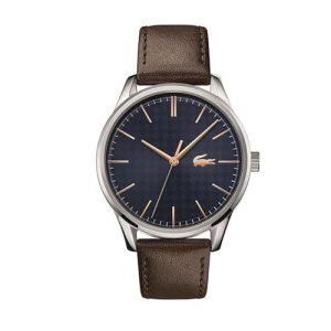 Lacoste Reloj Analógico de Cuarzo para Hombre Colección Vienna con Correa de Cuero Marrón – 2011046