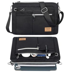 TiMOVO 9-11 Pulgadas Funda de Tableta para iPad 10.9″/10.2″, i Pad Air 11/Air 5ª/4ª Gen. 10.9″,Galaxy Tab A9+/A9 Plus 11″, Diseño Antirrobo y Correa de Hombro, Negro