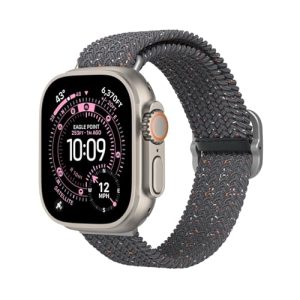 RhinoShield Correa trenzada Apple Watch Ultra 3, Ultra 2, Ultra (49mm)+ Series 11, 10 (46mm)+ Series 9, 8, 7 (45mm)+ Series 6, 5, 4, SE 3, SE 2, SE (44mm)+ Series 3, 2, 1 (42mm)- Negro Medianoche