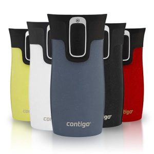 Contigo West Loop Mini Autoseal | Taza Térmica de Acero Inoxidable | Frasco de vacío | Vaso a prueba de fugas | Taza de café para llevar con tapa fácil de limpiar sin BPA | Lakeside | 300 ml