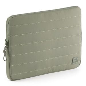 Miquelrius – Funda para portátil 15” y 16”, Diseño Acolchado, Ligera y Suave al Tacto, Tejido Repelente al Agua, Cierre con Cremallera de cordón, Kaki