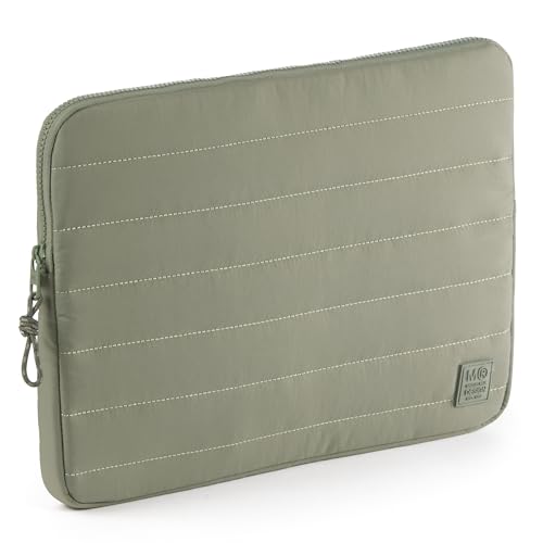 Miquelrius - Funda para portátil 15” y 16”, Diseño Acolchado, Ligera y Suave al Tacto, Tejido Repelente al Agua, Cierre con Cremallera de cordón, Kaki
