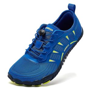 HOBIBEAR Zapatillas anchas unisex para hombres y mujeres para trail running y caminar al aire libre, minimalistas, ligeras y transpirables, azul real, 39 EU