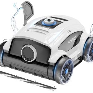 WYBOT Robot limpiafondos Piscina sin Cable, 130 Minutos hasta 100㎡ Robot Piscina sin Cable Aspirador Piscinas con 2 Motores, Cepillo Grande y Aberturas de succión, Boquilla Ajustable