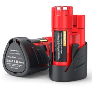 HTongD Batería de Repuesto para Milwaukee 12v: 3,0 Ah Li-Ion batería para Milwaukee M12 – Compatible con M12B 48-11-2411 48-11-2420 48-11-2401 48-11-2402 48-11-2401 (2 Unidades)