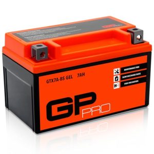 GP-PRO GTX7A-BS – Batería de arranque para scooter y motos, 12V, 7Ah, parecido a YTX7A-BS / 50615, sin necesidad de mantenimiento