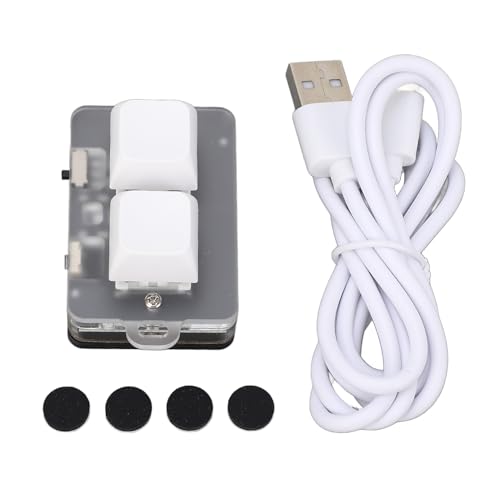 HWGING Teclado de 2 Teclas USB C Conexión Bluetooth con Cable Interruptor Azul Programable Macro Mini Teclado Mecánico con Luz RGB