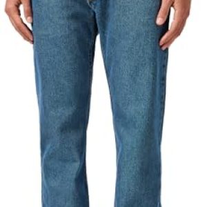 Wrangler Classic – Pantalones vaqueros para hombre, de algodón, con 5 bolsillos, ajuste regular – Azul – 40W x 30L