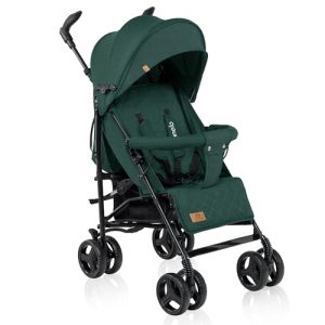 LIONELO Cochecito de bebé de Irma de hasta 15 kg, ligero y moderno, con función reclinable, plegable, ruedas grandes de 6 pulgadas, cesta grande, bolsa, mosquitera