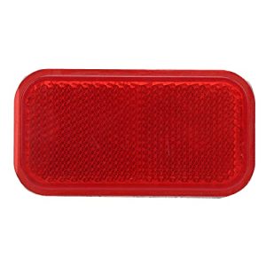 Ymiko Reflector Adhesivo de Seguridad Nocturno Cuerpo del Reflector Red Trim Panel Rectángulo Universal Rectangular Stick-on Car Reflector Sticker Automóviles Motocicletas Reflector