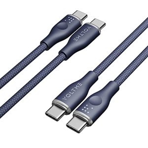 VOLTME Cable USB C a USB C 60W [1M, 2 Pack] Cable Carga Rápida Tipo C, Compatible con iPhone 15 Pro MAX, Galaxy S24 S23 S22, Huawei P50 P40 P30, Redmi 9A/10, Google Pixel,
