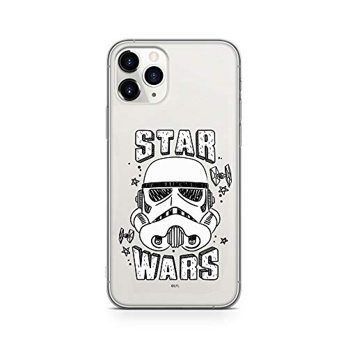Ert Group Funda para teléfono móvil Apple iPhone 11 Pro MAX Original y con Licencia Oficial de Star Wars con diseño Stormtrooper 013, parcialmente Transparente