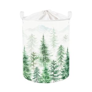 Clastyle Cestos Almacenaje Infantil Animal Abeto Cesta Ropa Sucia Árbol Plegable para Habitación Infantil Dormitorio Cajas de Almacenaje Juguetes para Chico Chica,Blanco,36 * 45 cm