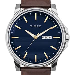 Timex Reloj Classic Premium para hombre 45mm con correa de cuero TW2V79200