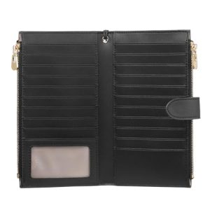 FALAN MULE Monedero para Mujer, Cartera de Piel para Mujer, con Bloqueo RFID, Grande y en Formato Largo, con Varios Compartimentos para Tarjetas, Correa de Mano extraíble