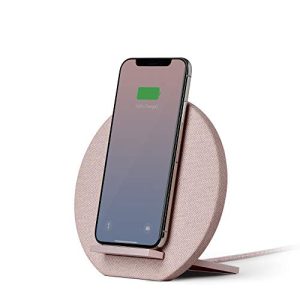 Native Union Dock Cargador Inalámbrico – [Qi Certified] 10W Versátil Plataforma con Carga Rápida para Dispositivos Inalámbricos – Compatible con iPhone 11/11 Pro/ 11 Pro MAX (Rose)