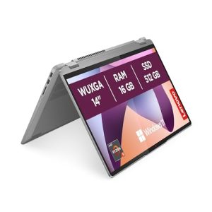 Lenovo IdeaPad Flex 5 Gen 8 Ordenador Portátil Táctil Convertible 14″ WUXGA (AMD Ryzen 5 5625U, AMD Radeon Graphics, 16 GB RAM, 512 GB SSD, 60 Hz, Wi-Fi 6, Win 11 Home) Teclado QWERTY Español – Gris