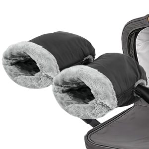 Flintronic Calentador de Manos para Cochecito de Bebé, Tamaño Universal Guantes de Silla para Paseo, Impermeable, Anticongelante y Resistente al viento, Accesorios para Cochecito, Cremallera