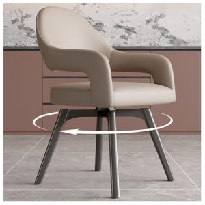 ZTGL Sillas Giratorias de Comedor, Taburetes Giratorios de Bar, Sillas de Bar para Isla de Cocina, para Sala de Estar/Restaurante, Silla Tapizada con Brazos,D,180° Rotation(4 PCS)