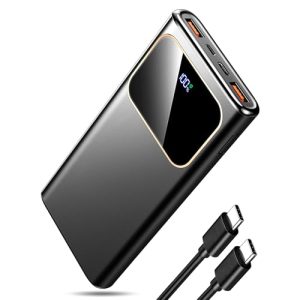 2025 Power Bank Fast Charging,Bateria Externa Carga Rapida 10000mAh 22.5W Cargador Portatil con Entrada y Salida USB C, Patalla LED para iPhone 17/16/15/14/13 Pro MAX Plus Mini, para Samsung Android